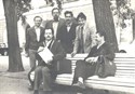 27 июня. Слева направо стоят: В. П. Степанов, А. М. Панченко, С. И. Николаев, С. А. Фомичев; сидят: Н. И. Николаев, В. Д. Рак